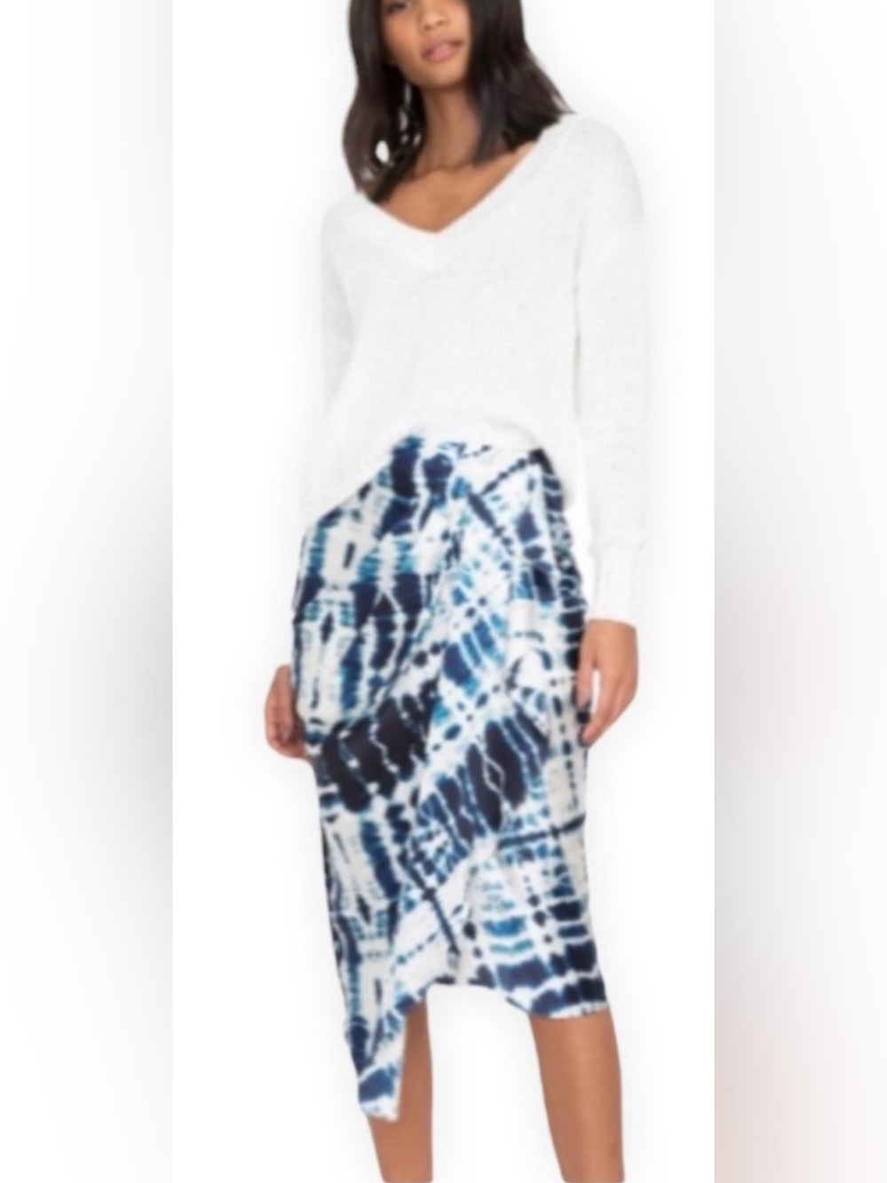 Generation Love Blue Tie-Dye Maxi Skirt